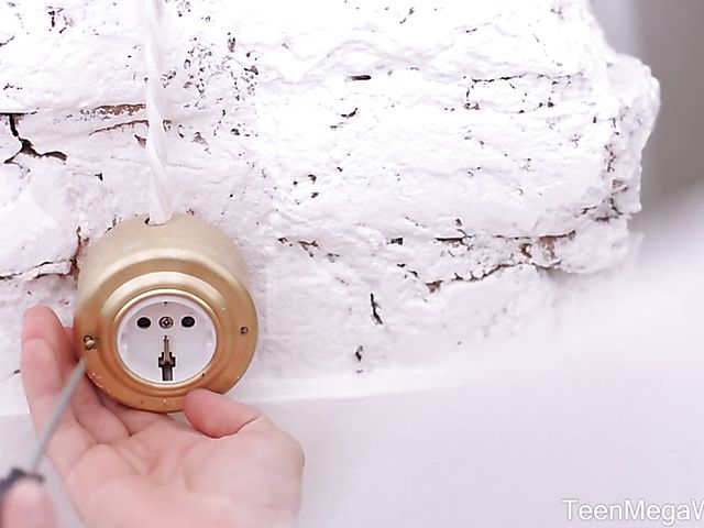 Teen Nelya has anal sex with an electrician