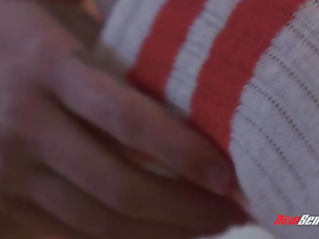 Short hair teen Cadey Mercury rides a man