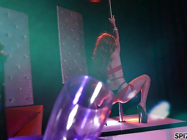 Threesome with lesbian stripper Arya Fae