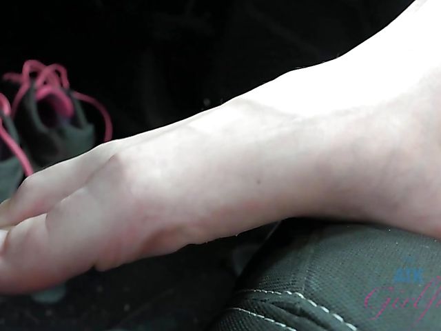 Car sex with his petite girlfriend Elsa Jean