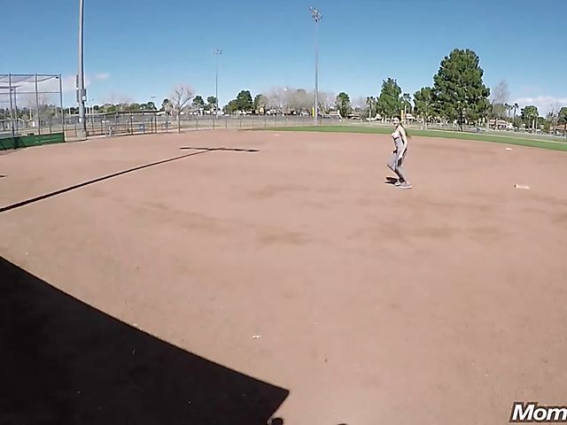 MILF tits job and cunt flashing in public