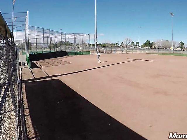 MILF tits job and cunt flashing in public