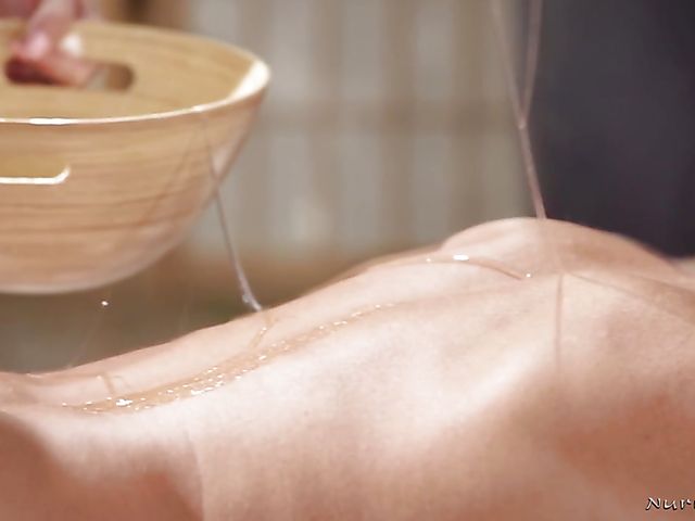 Old and young nuru with sweet Nicole Clitman