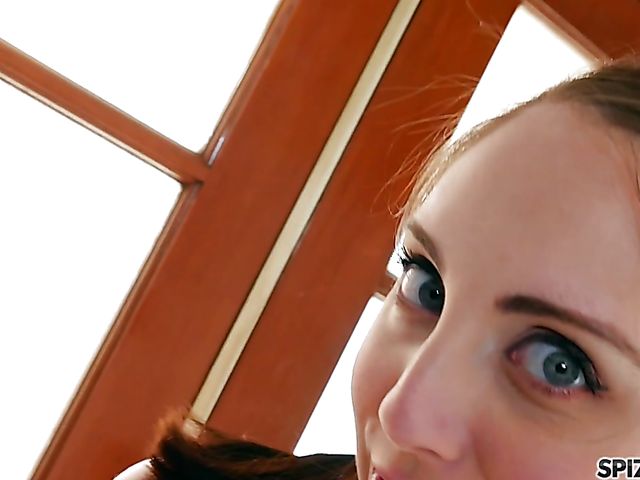 POV cock sucking with big-eyed Nickey Huntsma