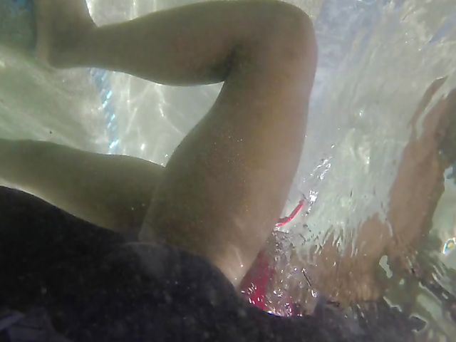 Poolside sex with ebony bikini girl Sarah Banks