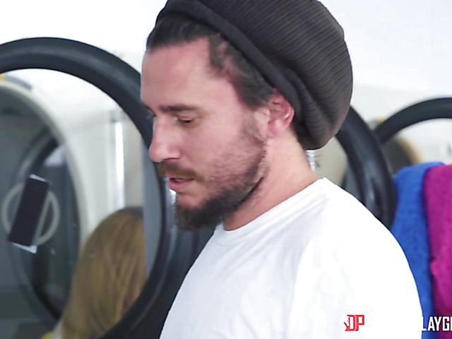 Ebony lesbians Adrian Maya and Xianna Hill at the laundry