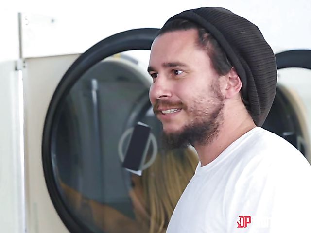 Ebony lesbians Adrian Maya and Xianna Hill at the laundry