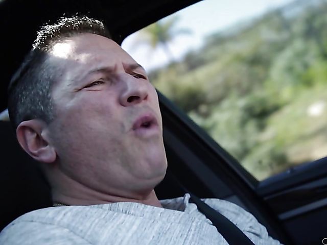 Teen hitchhiker Summer Day rides a cock