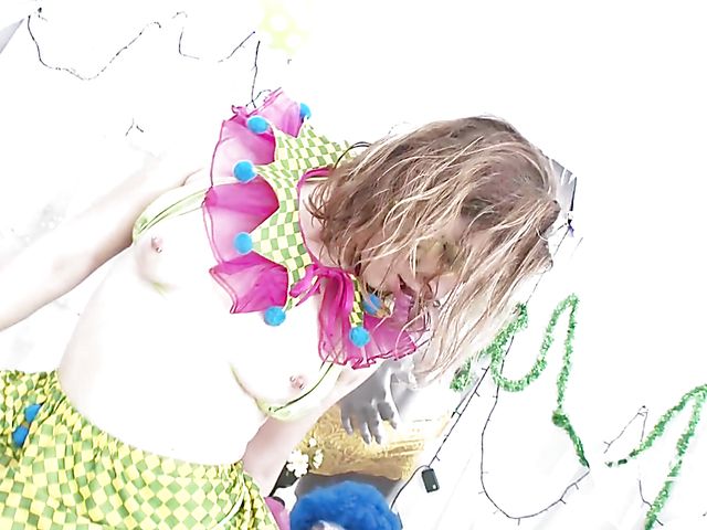 Ella Nova - Clown gang bang with 10 guys