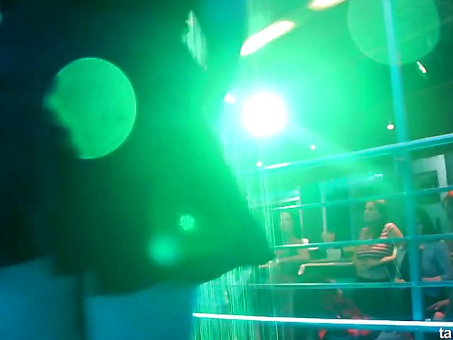 Wet drunk girls dancing at a party