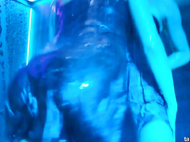 Wet drunk girls dancing at a party