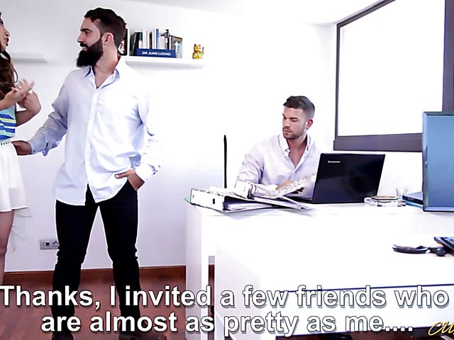 Hot sex in the office with Mexican babe Frida Sante