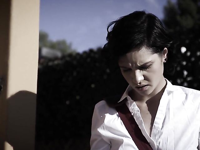 A strong cock for teen brunette Cadey Mercury