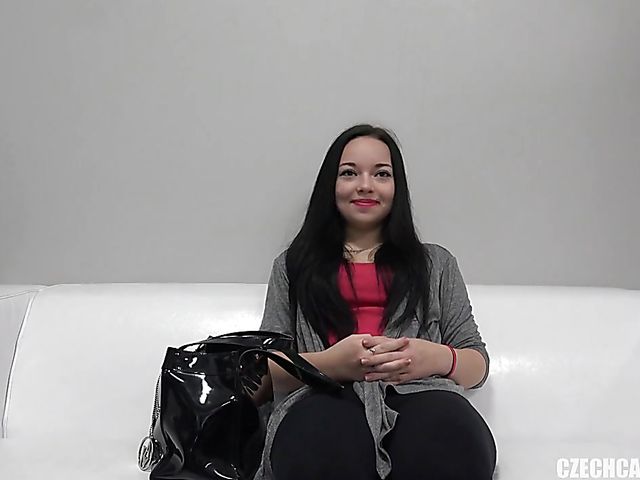 Czech teen Adriana gets nude and takes a cock in her 18