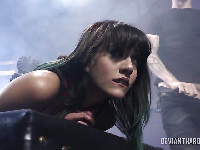 Sexy slave in fishnets Janice Griffith gets tied and fucked