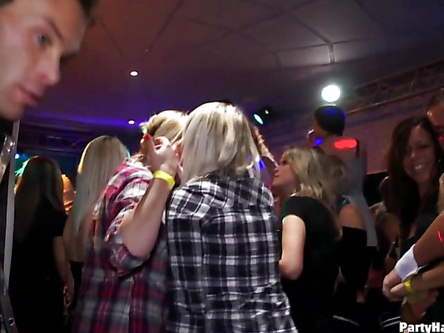 Party orgy with blind drunk sluts in the club