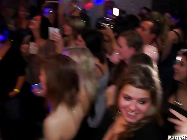 Party orgy with blind drunk sluts in the club