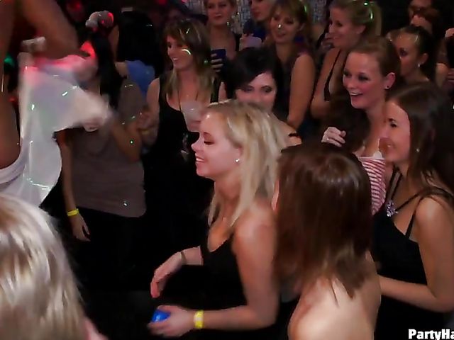Party orgy with blind drunk sluts in the club