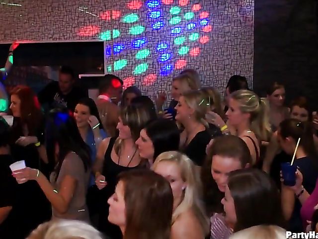 Party orgy with blind drunk sluts in the club