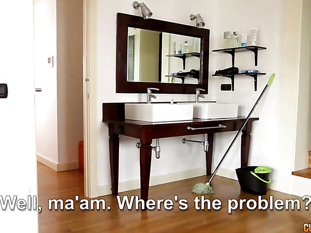 Big tit wife Sheila Ortega gets nailed by a plumber