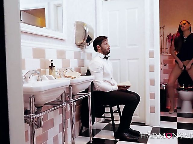 Anal sex at the restroom with Tina Kay