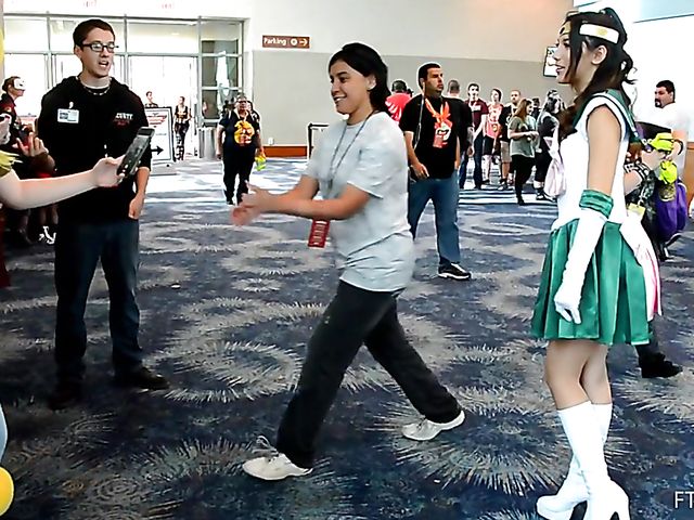 Cosplay and pussy flash with Melody Wylde