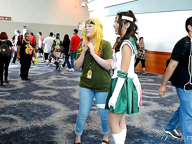 Cosplay and pussy flash with Melody Wylde