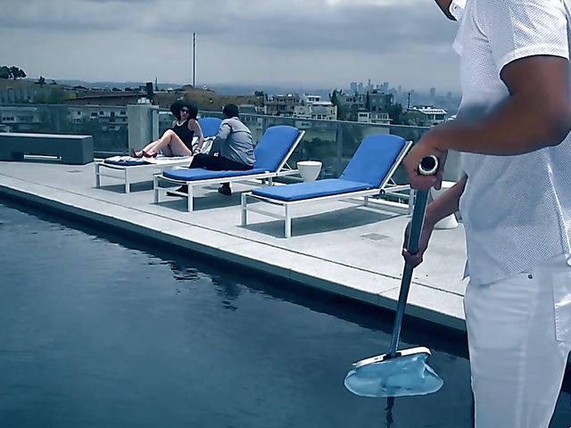 Valentina Nappi anal with a pool boy