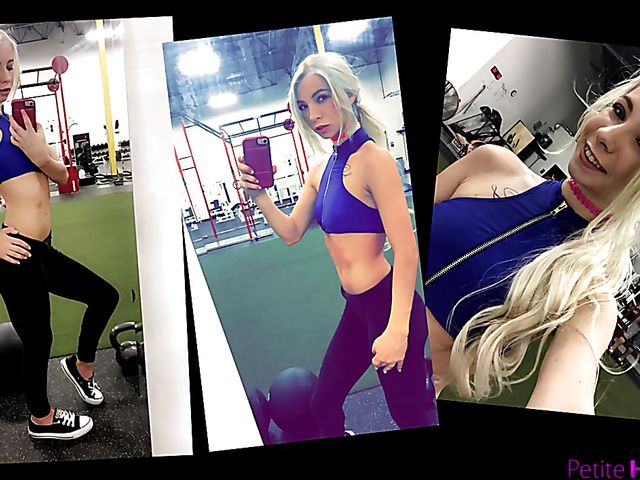 Gym sex and deepthroat with fit blonde Kenzie Reeves